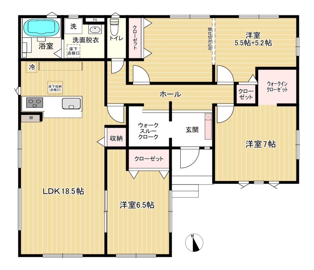 那珂市菅谷　新築平家 3
